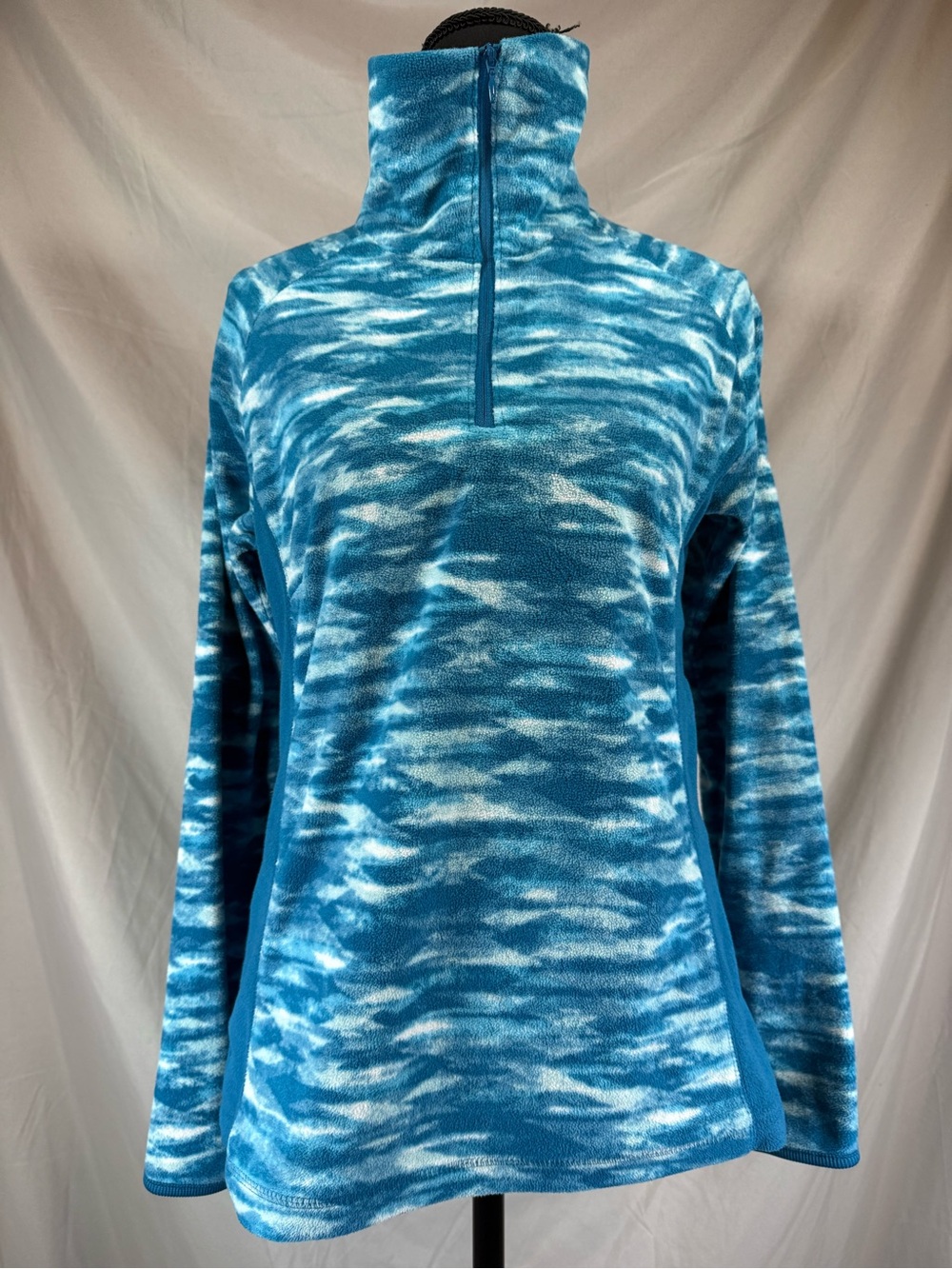 Columbia Glacial IV Print Half-Zip Fleece Teal Space Dye - Size Small